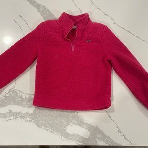 XS (5-6) Girls Vineyard Vines Sherpa Fleece - pink
